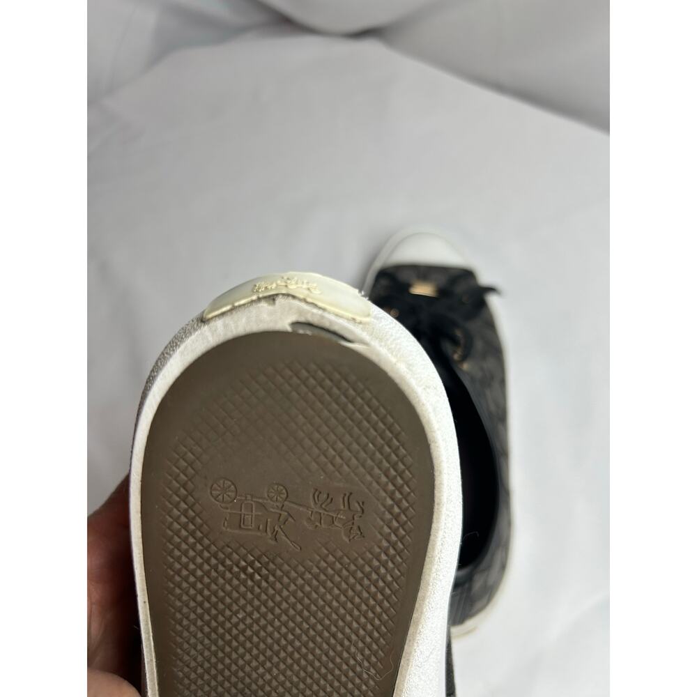 Coach Women's Empire Signature Canvas Fashion Sneaker Shoes black white Sz 9.5 - Picture 5 of 10